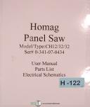 Homag-Homag CH12/32/32, Espana \"All Cut\" Panel Saw, Operation Parts Electric Manual-CH 12/32/32-01